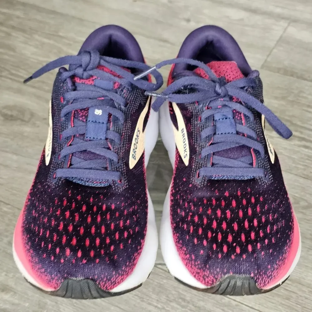 Brooks Ghost Women's Navy Purple and Pink Running Sneakers